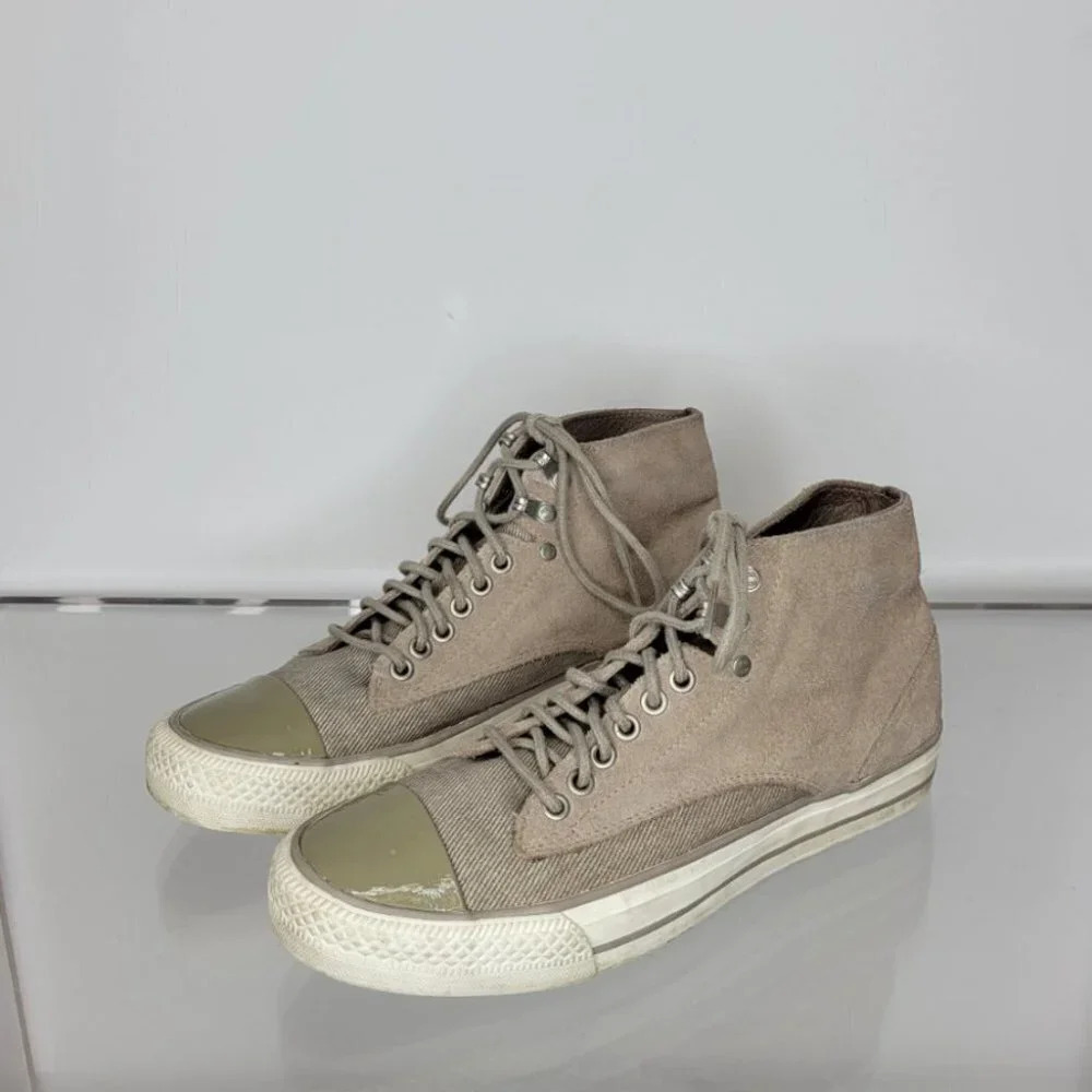 Diesel Womens Persis Mid Top, Leather, Canvas Sneakers Size 6.5